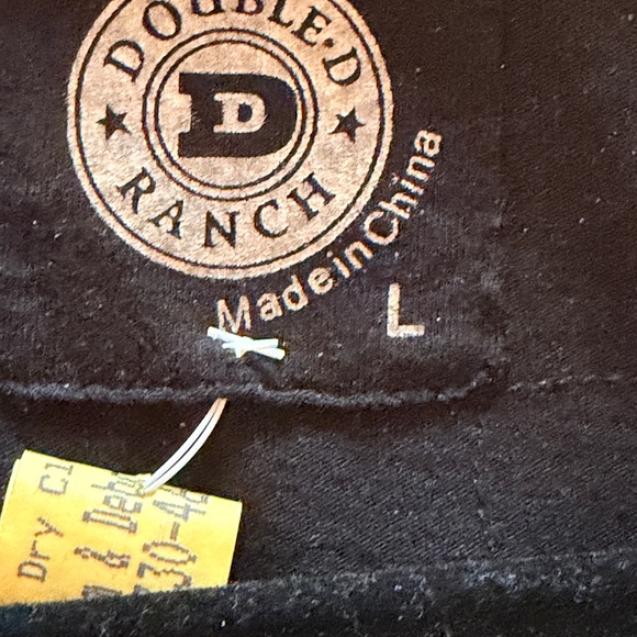 Double D Ranch Black Tee with Beaded and Embroidered embellishments. EUC - Picture 3 of 10
